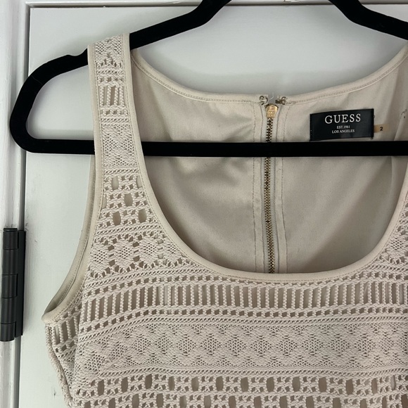 GUESS Beige Cream Crochet Lace “Jordina” Dress fully lined - Picture 11 of 12